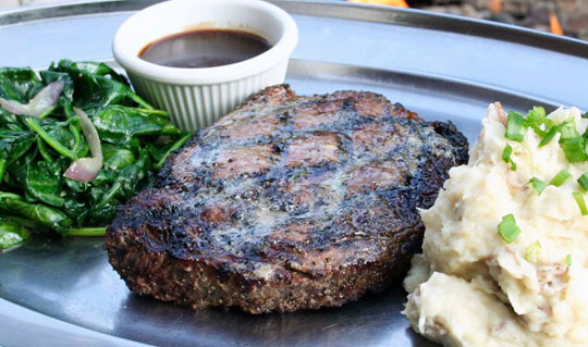 Dining at Saddle Ranch Chop House