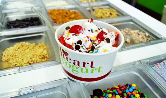 Dining at I Heart Yogurt