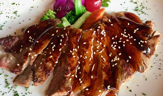 Dining at Kumo Japanese Steakhouse and Hibachi Grill