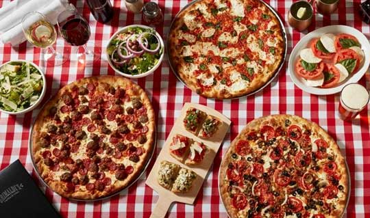 Dining at Grimaldi's Pizzeria