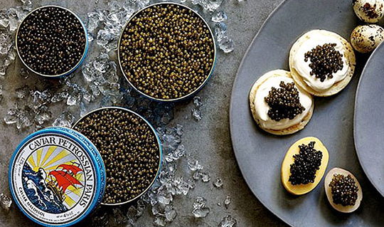 Dining at Petrossian (3rd Floor of Bloomingdale's)